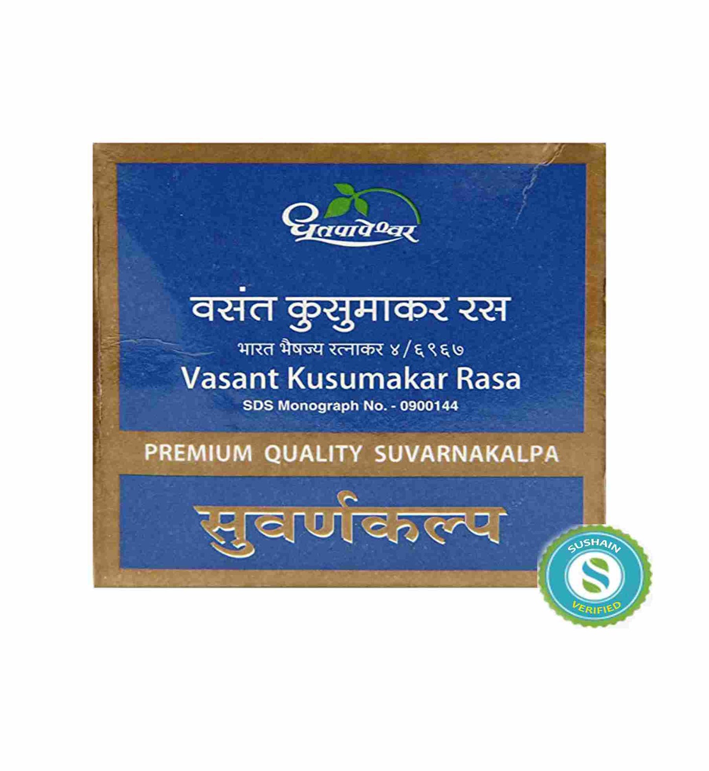 Dhootapapeshwar Vasant Kusumakar Rasa Premium Quality Suvarnakalpa Tablet
