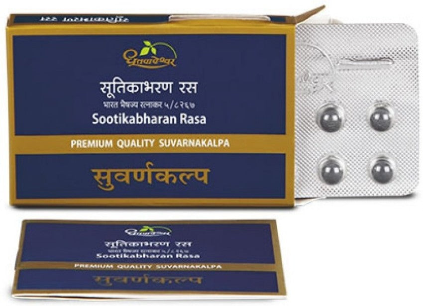 Dhootapapeshwar Sootikabharan Rasa Premium Quality Suvarnakalpa Tablet