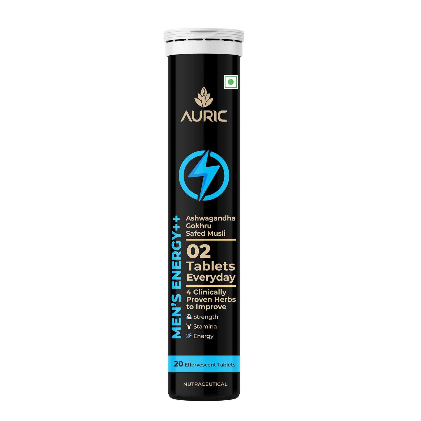 Auric Men Energy Effervescent Tablets - Drop Fizz & Drink