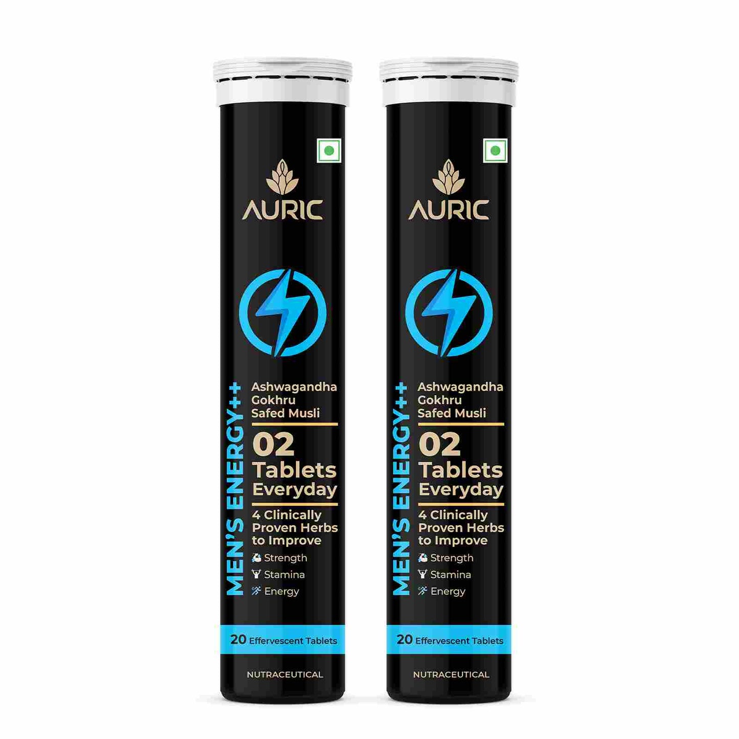 Auric Men Energy Effervescent Tablets - Drop Fizz & Drink