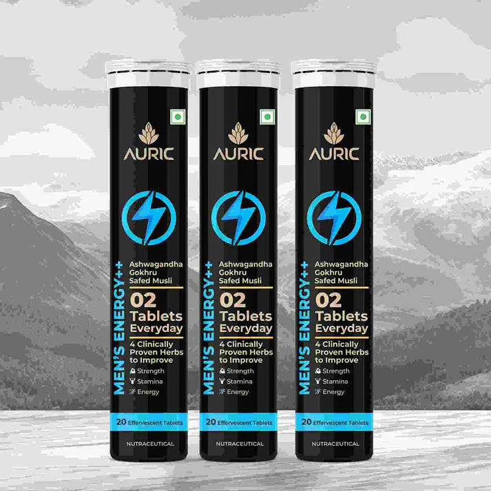 Auric Men Energy Effervescent Tablets - Drop Fizz & Drink