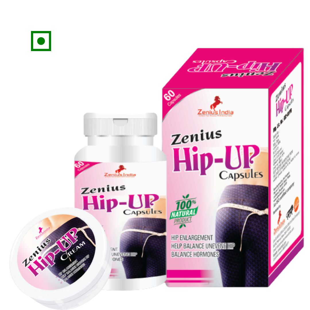 Zenius Hip up Kit Butt Enlargement Medicine Cream & capsules