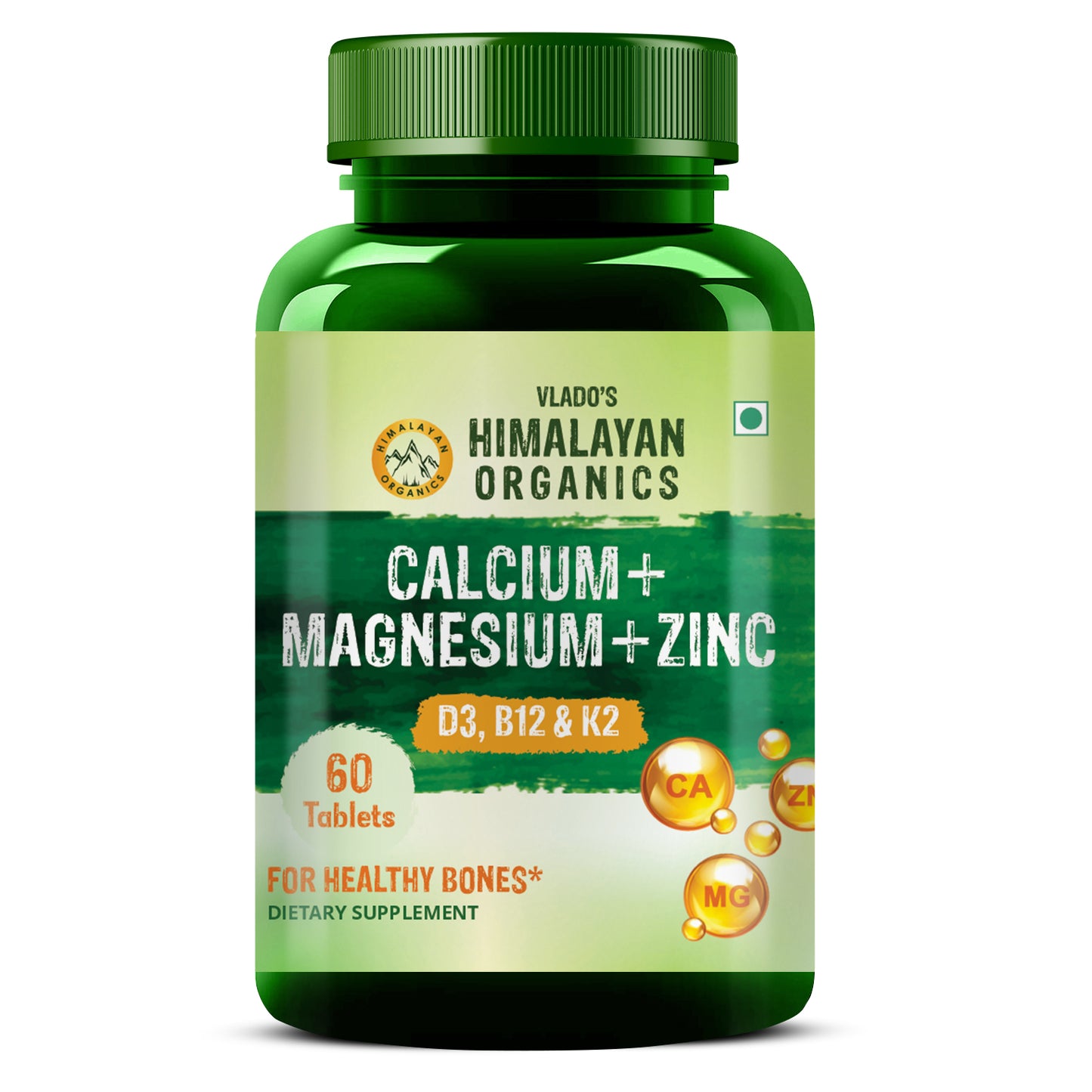 Himalayan Organics Calcium Magnesium Zinc Vitamin D3, B12 & K Tablets