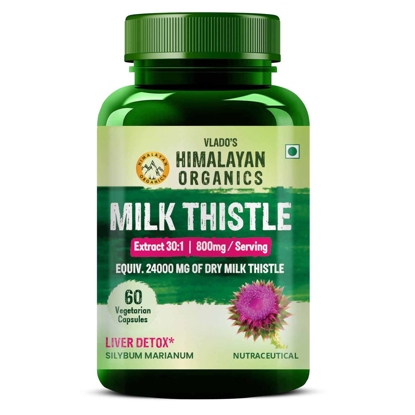 Himalayan Organics Milk Thistle Extract 800Mg Bottle Capsules