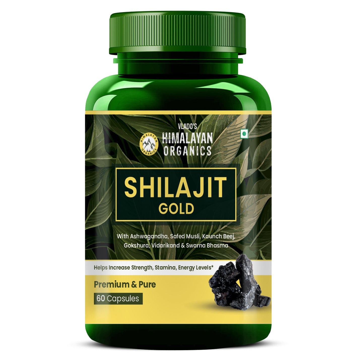 Himalayan Organics Pure Shilajit 24 Carat Gold Capsules