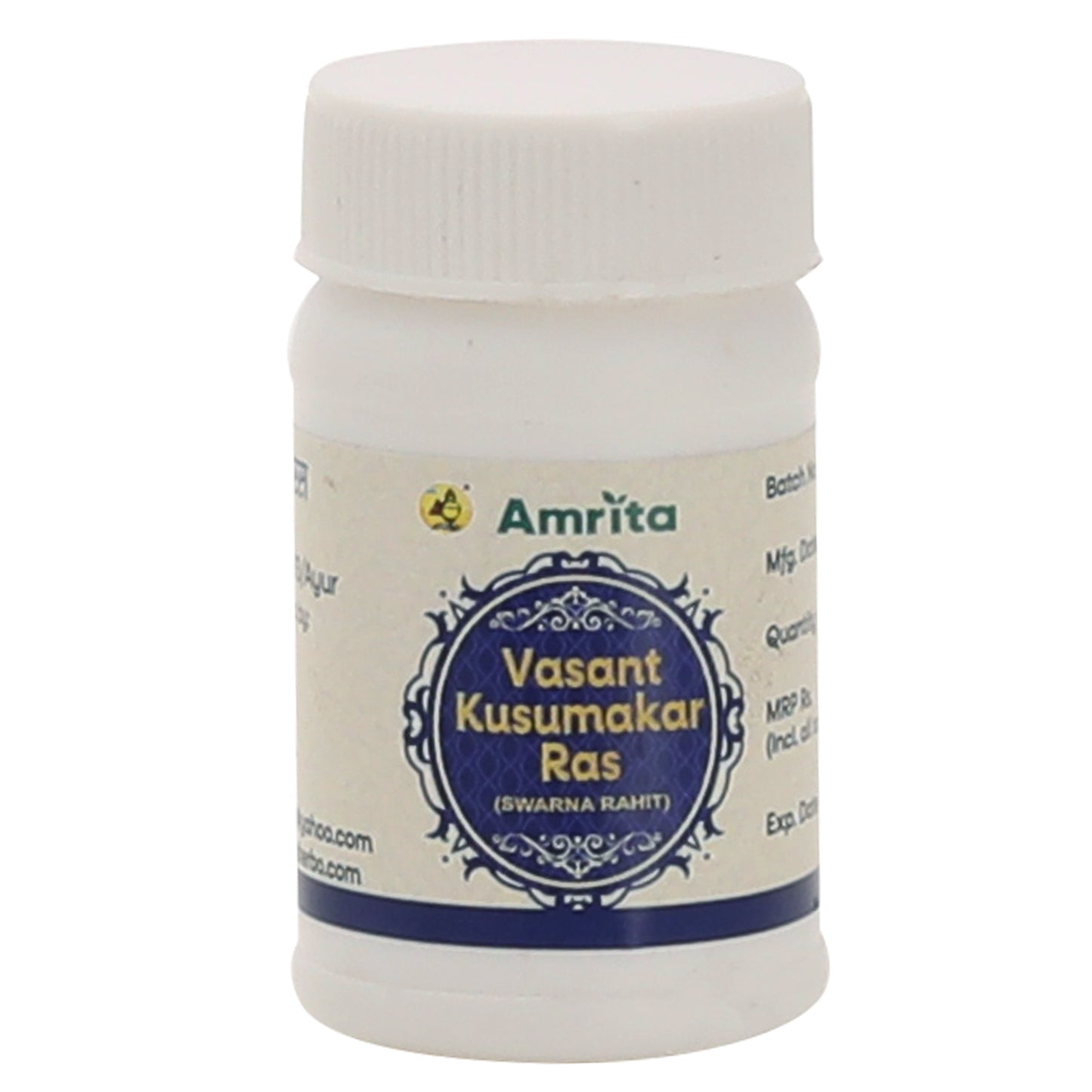 Amrita Vasant Kusumakar Ras Swarna Rahit Tablets