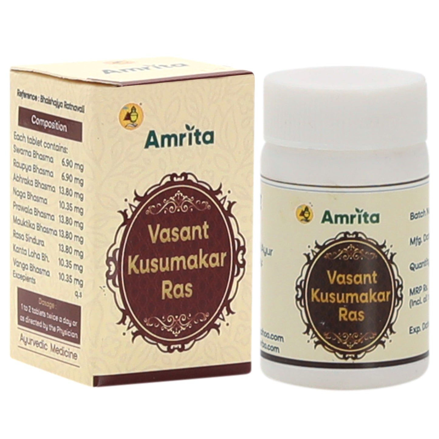 Amrita Vasant Kusumakar Ras Tablets