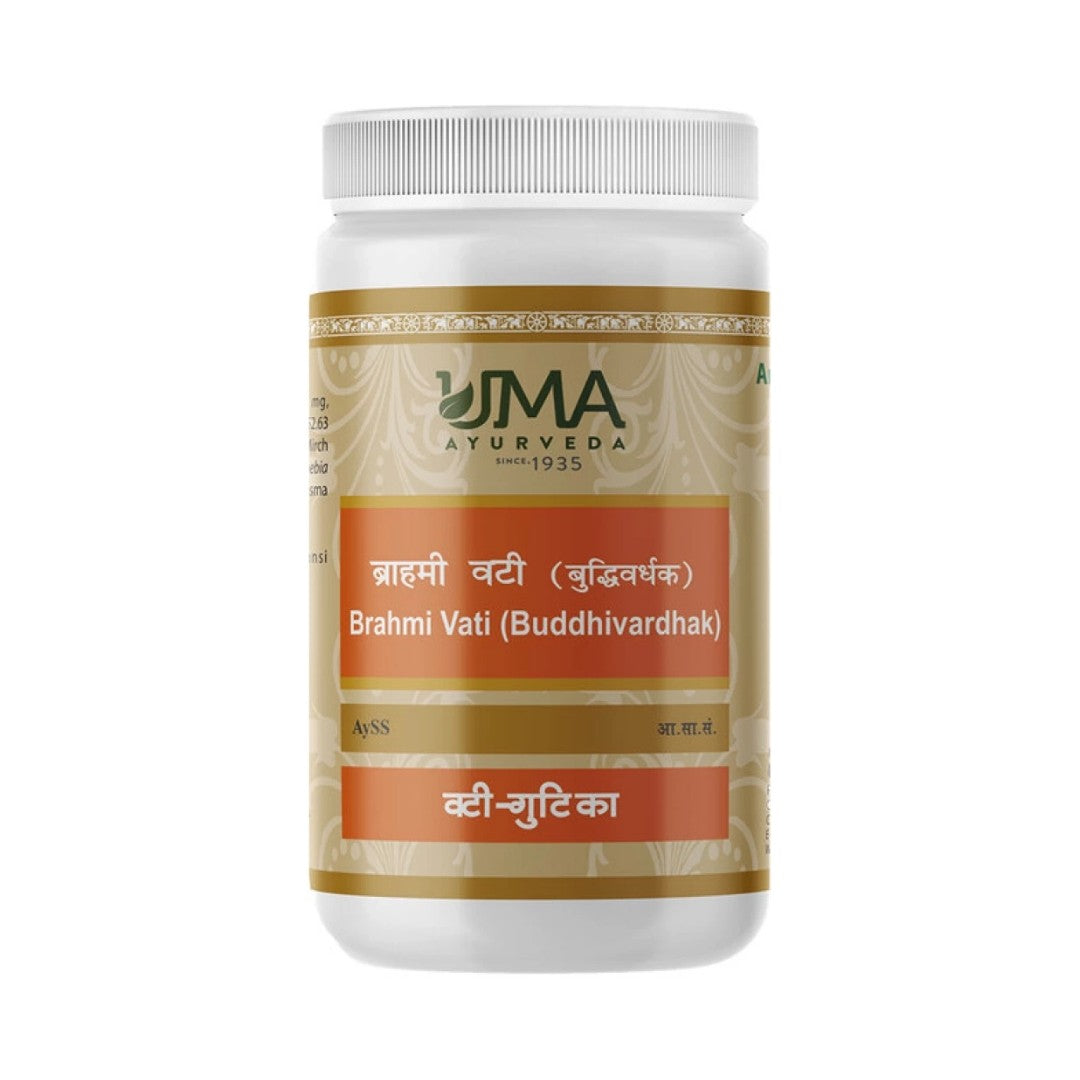 Uma Ayurveda Brahmi Vati Buddhivardhak Tablets