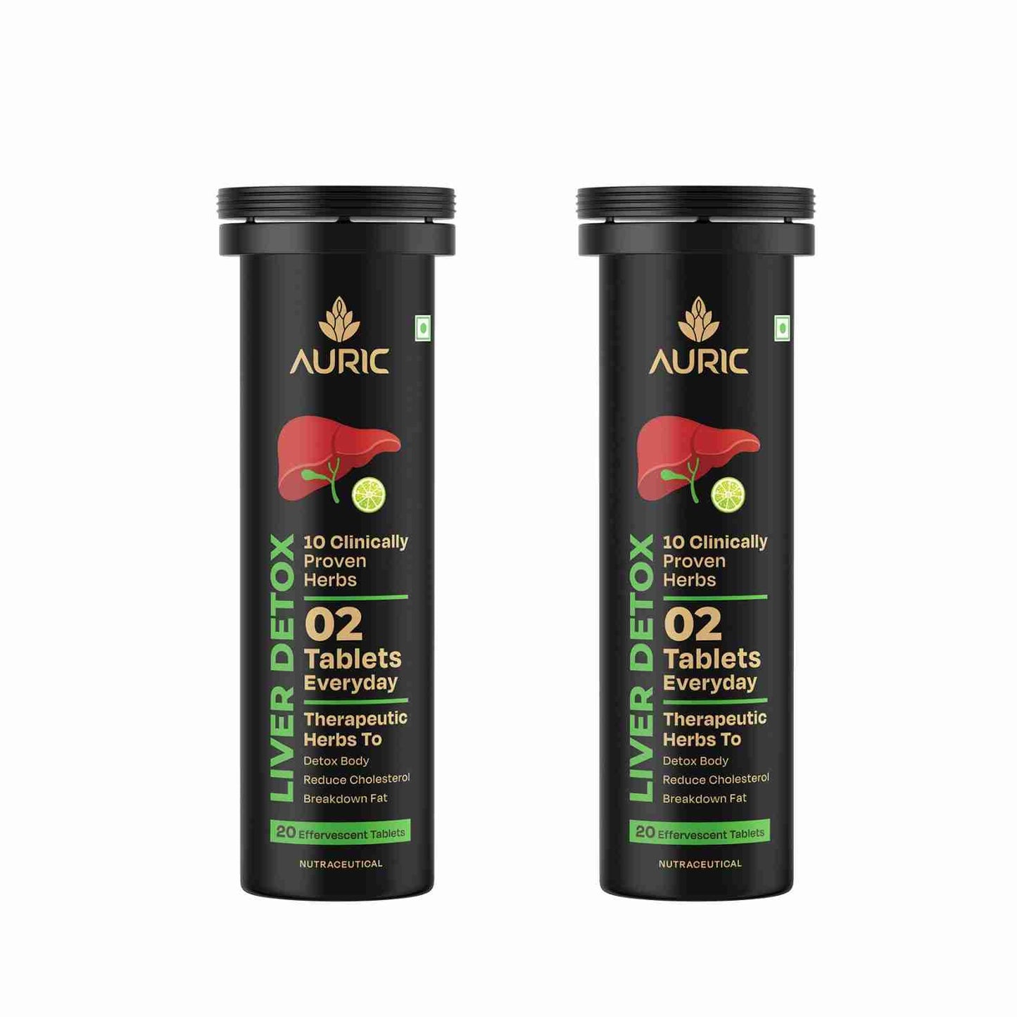 Auric Liver Detox Effervescent With Super Ayurvedic Herbs Tablet