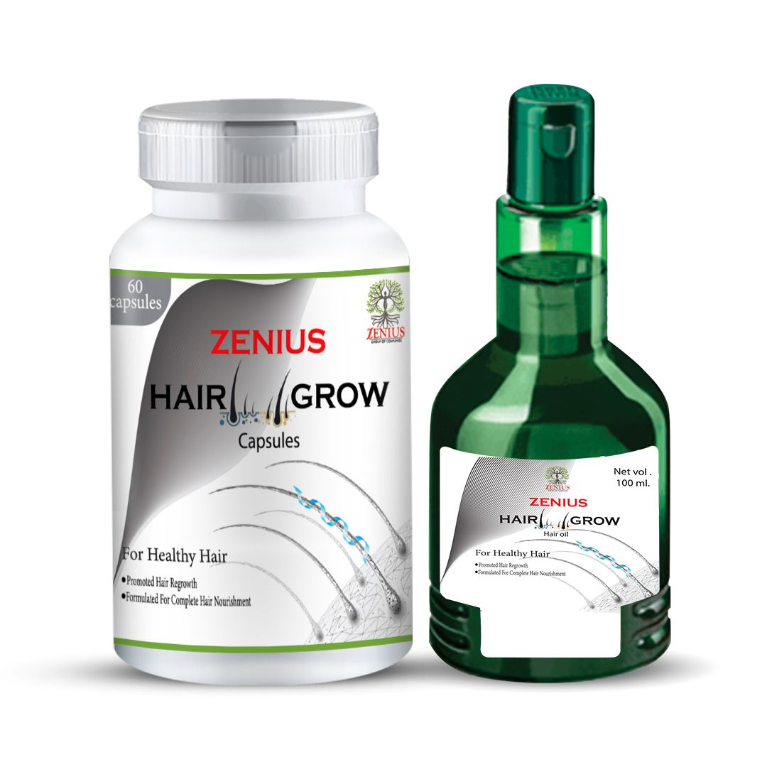 Zenius Hair Grow Capsule & Oil Kits
