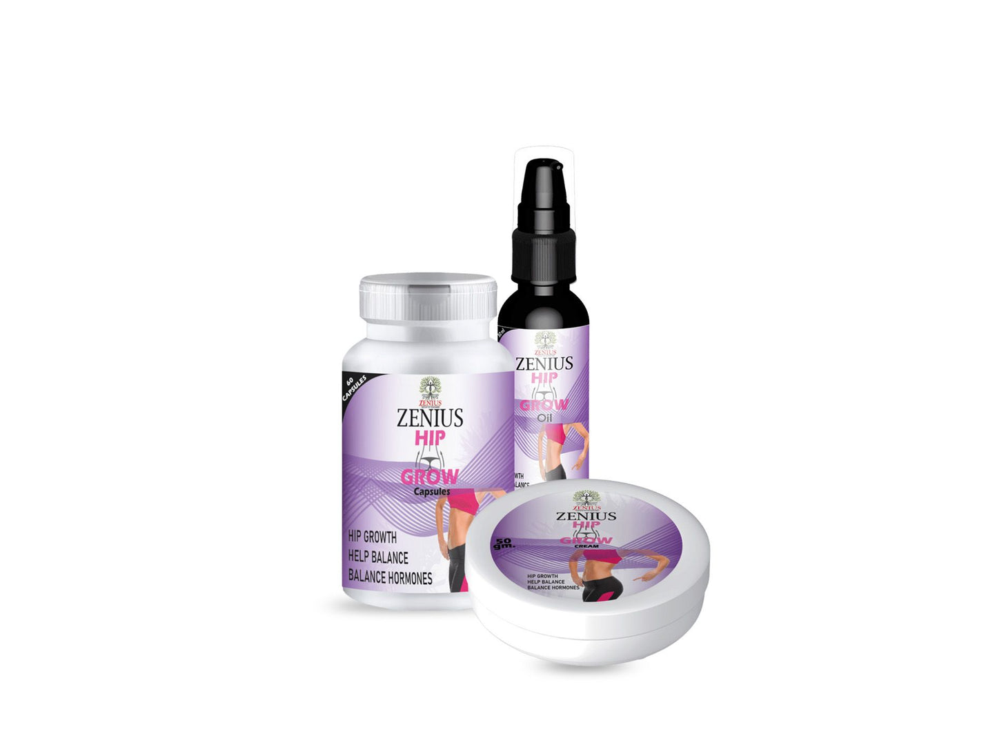 Zenius Hip Grow Capsule & Cream & Oil