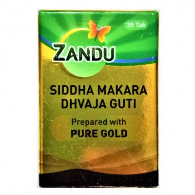 Zandu Siddha Makara Dhvaja Guti With Gold Tablet