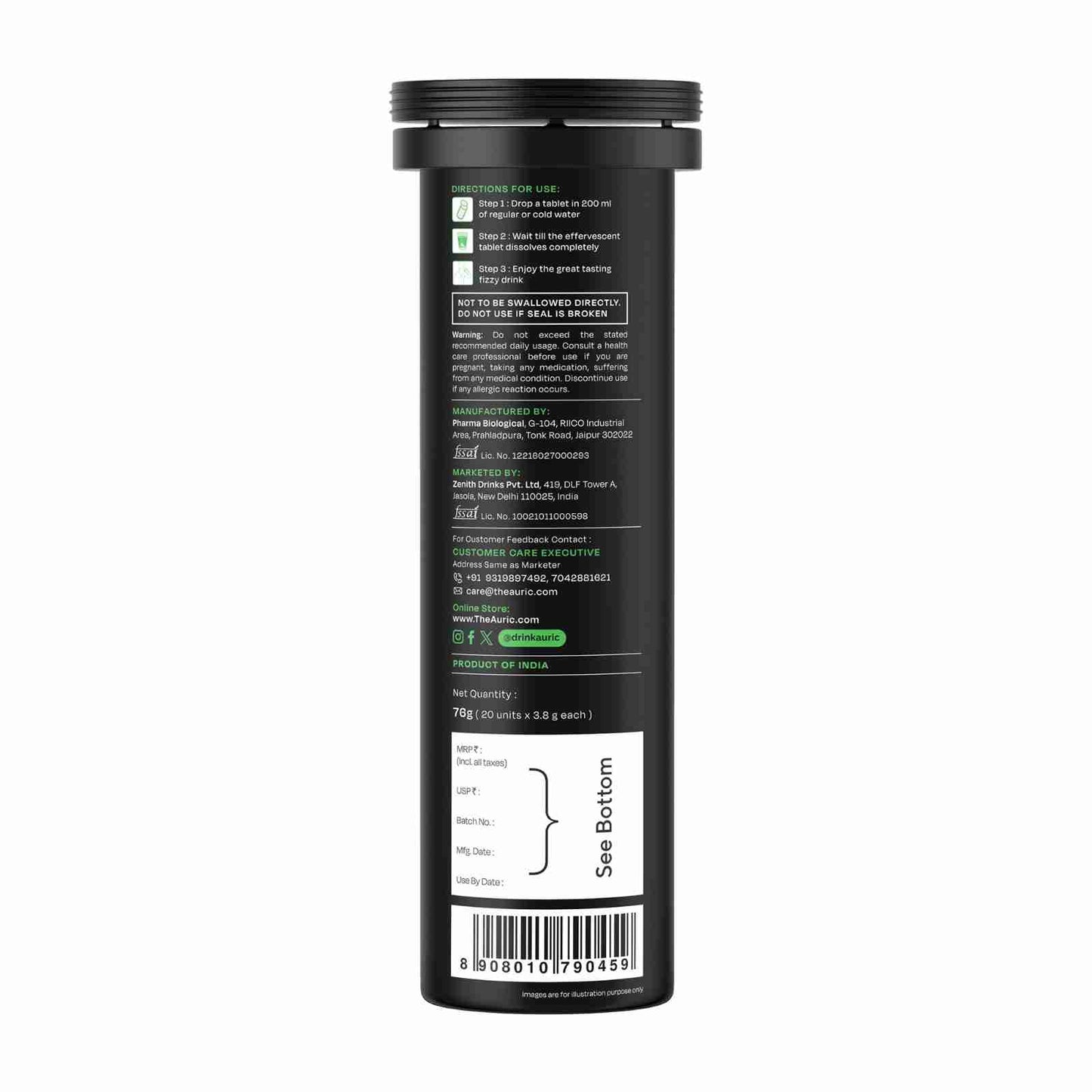 Auric Liver Detox Effervescent With Super Ayurvedic Herbs Tablet