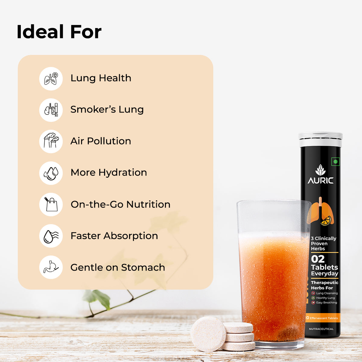 Auric Lung Detox Supplement With Natural Blend Of Nac