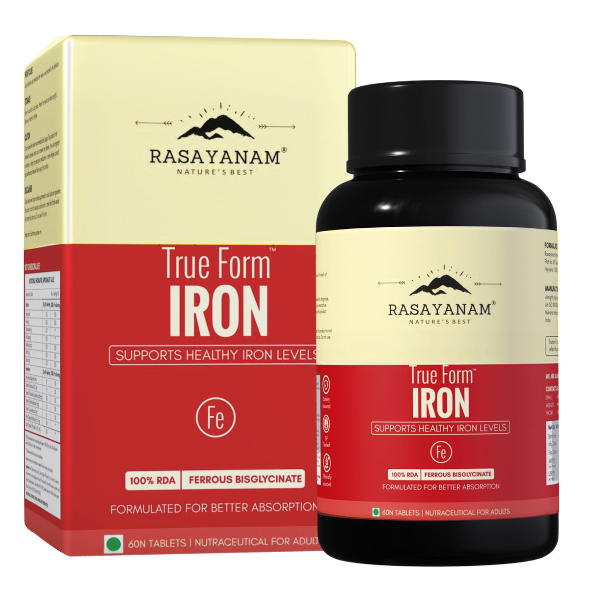 Rasayanam Iron Supplement With Ferrous Bisglycinate Vitamin C B Complex And Herbs Tablet