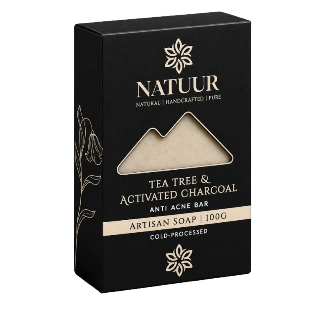 Natuur Activated Charcoal Tea Tree Soap