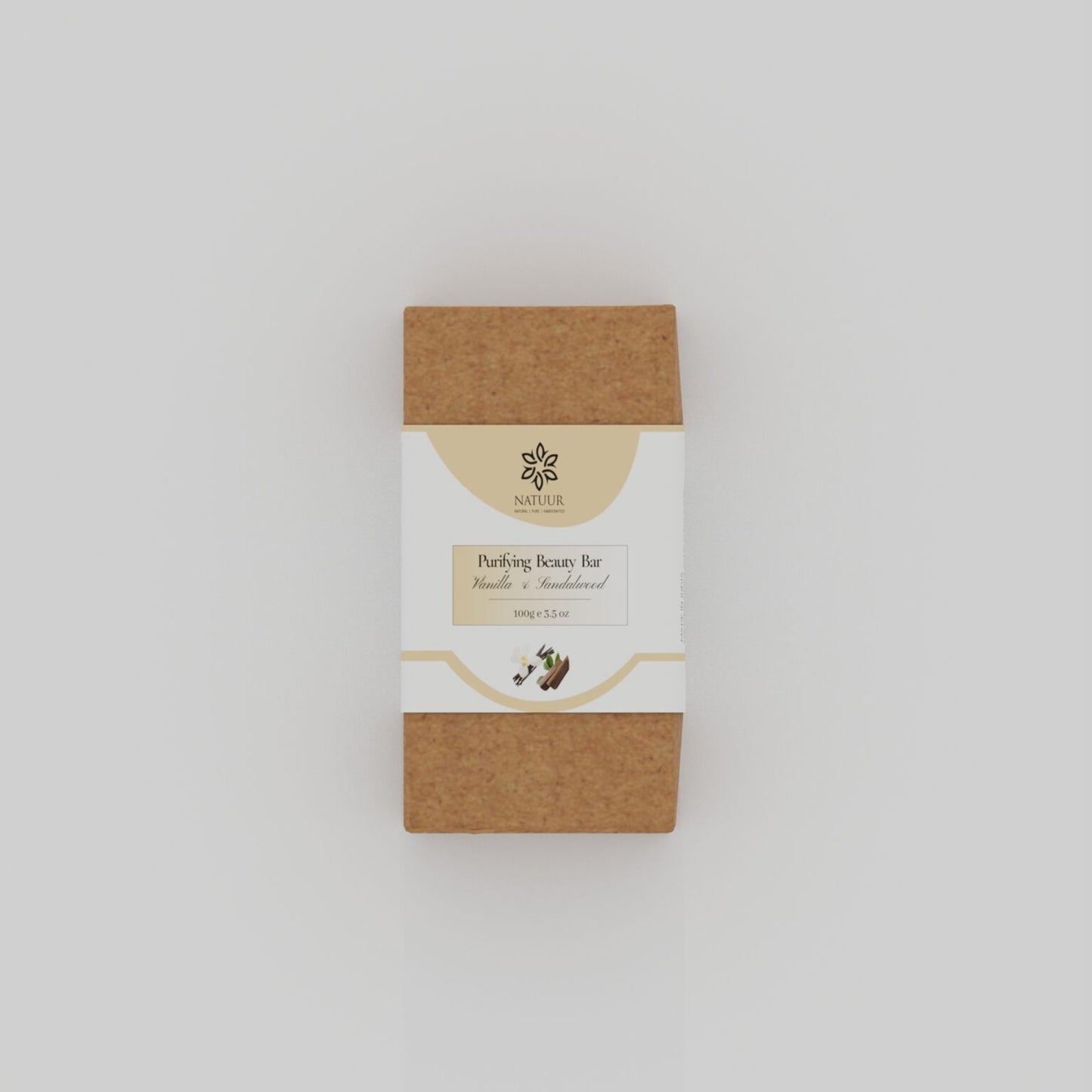 Natuur Vanilla & Sandalwood Purifying Beauty Bar