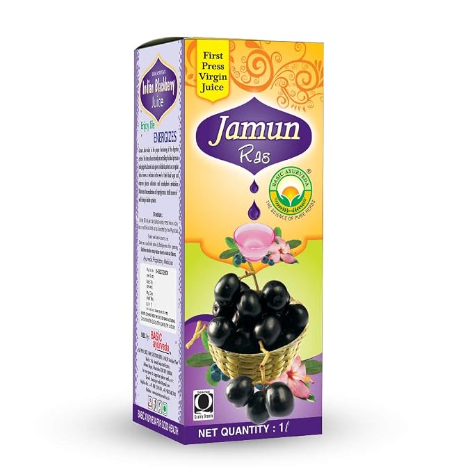 Basic Ayurveda Jamun Ras Indian Black Berry Organic Natural Herbal Juice