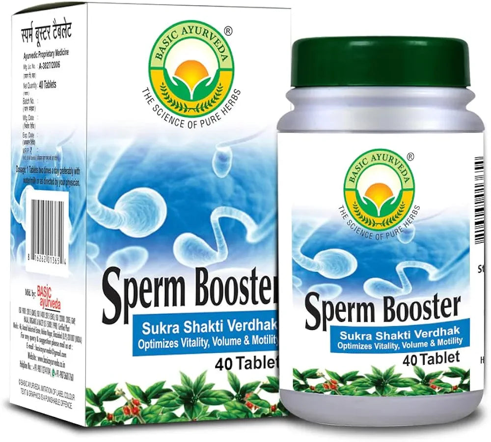 Basic Ayurveda Sperm Booster Sukra Shakti Vardhak Tablets Optimize Vitality Volume And Motility