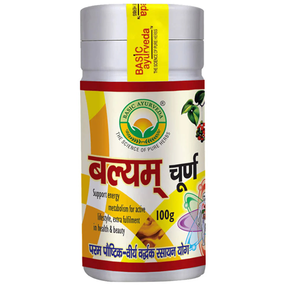 Basic Ayurveda Balyam Churna For Strength Energy And Overall Vitality