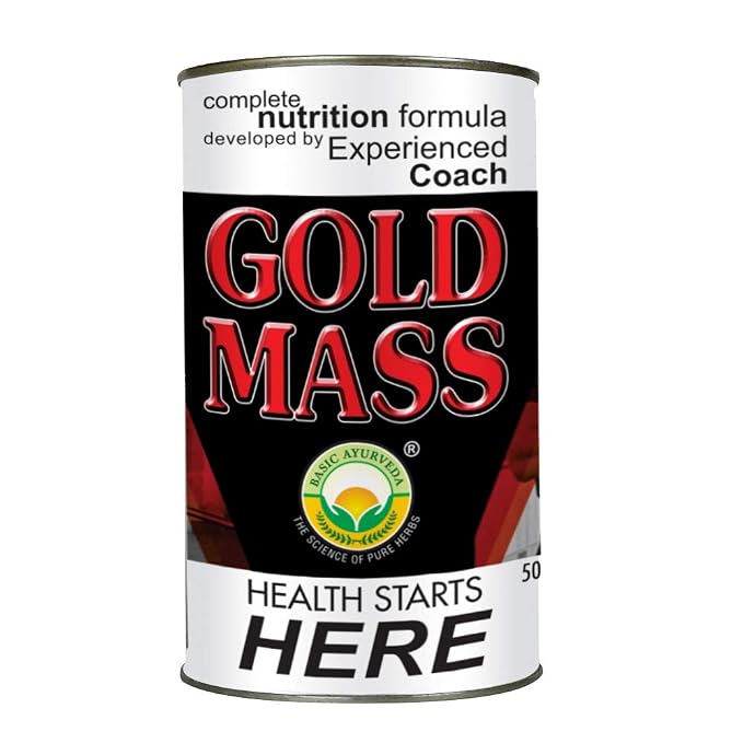 Basic Ayurveda Gold Mass Powder For Healthy Weight Gain Strength And Energy