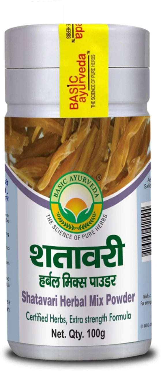 Basic Ayurveda Shatavari Herbal Mix Powder For Womens Health And Overall Wellness