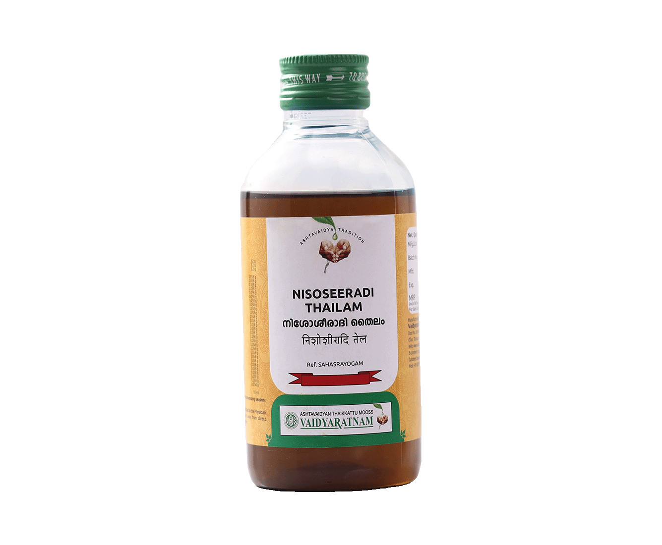 Vaidyaratnam Nisoseeradi Thailam Oil