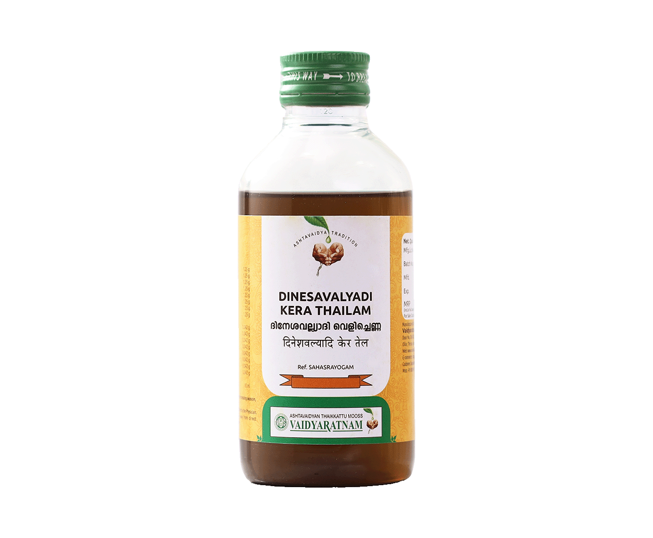 Vaidyaratnam Dinesavalyadi Kera Thailam Oil