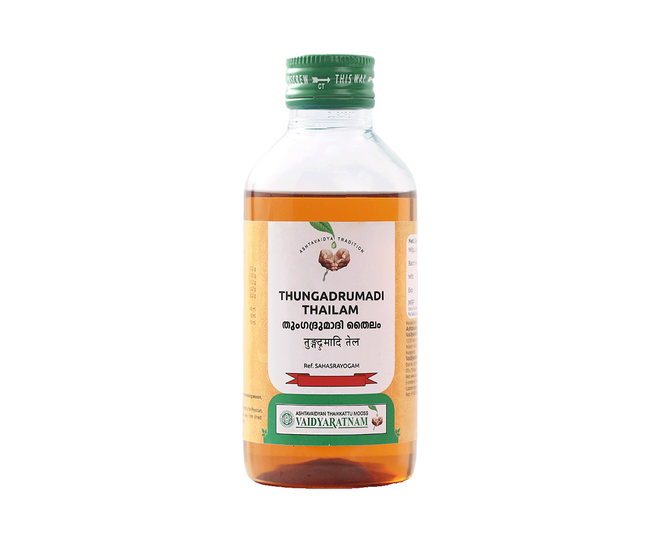 Vaidyaratnam Thungadrumadi Thailam Oil