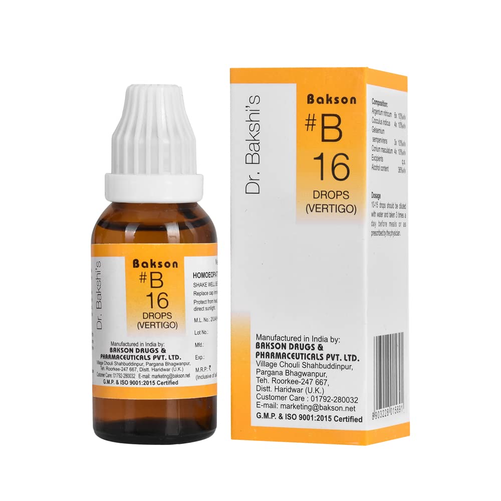 Dr Bakshi B 16 Vertigo Drops