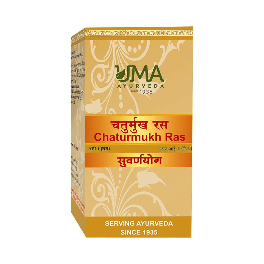Uma Ayurveda Chaturmukh Ras Ayurvedic Gold Tablet
