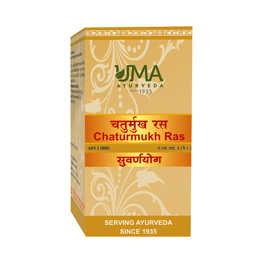 Uma Ayurveda Chaturmukh Ras Ayurvedic Gold Tablet