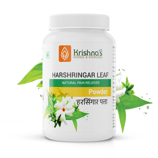 Krishna Herbal Harshringar Leaf Powder Bottle
