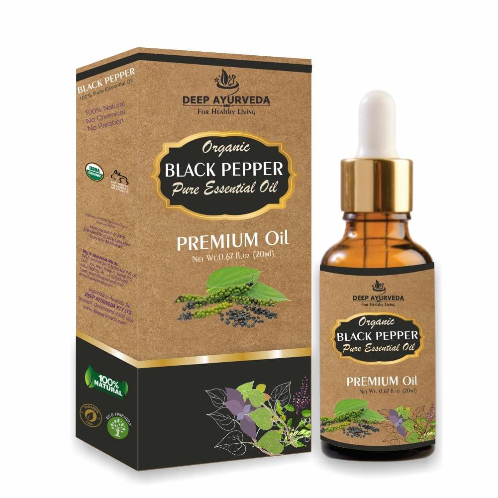 Deep Ayurveda Organic Black Pepper Pure Essential Oil