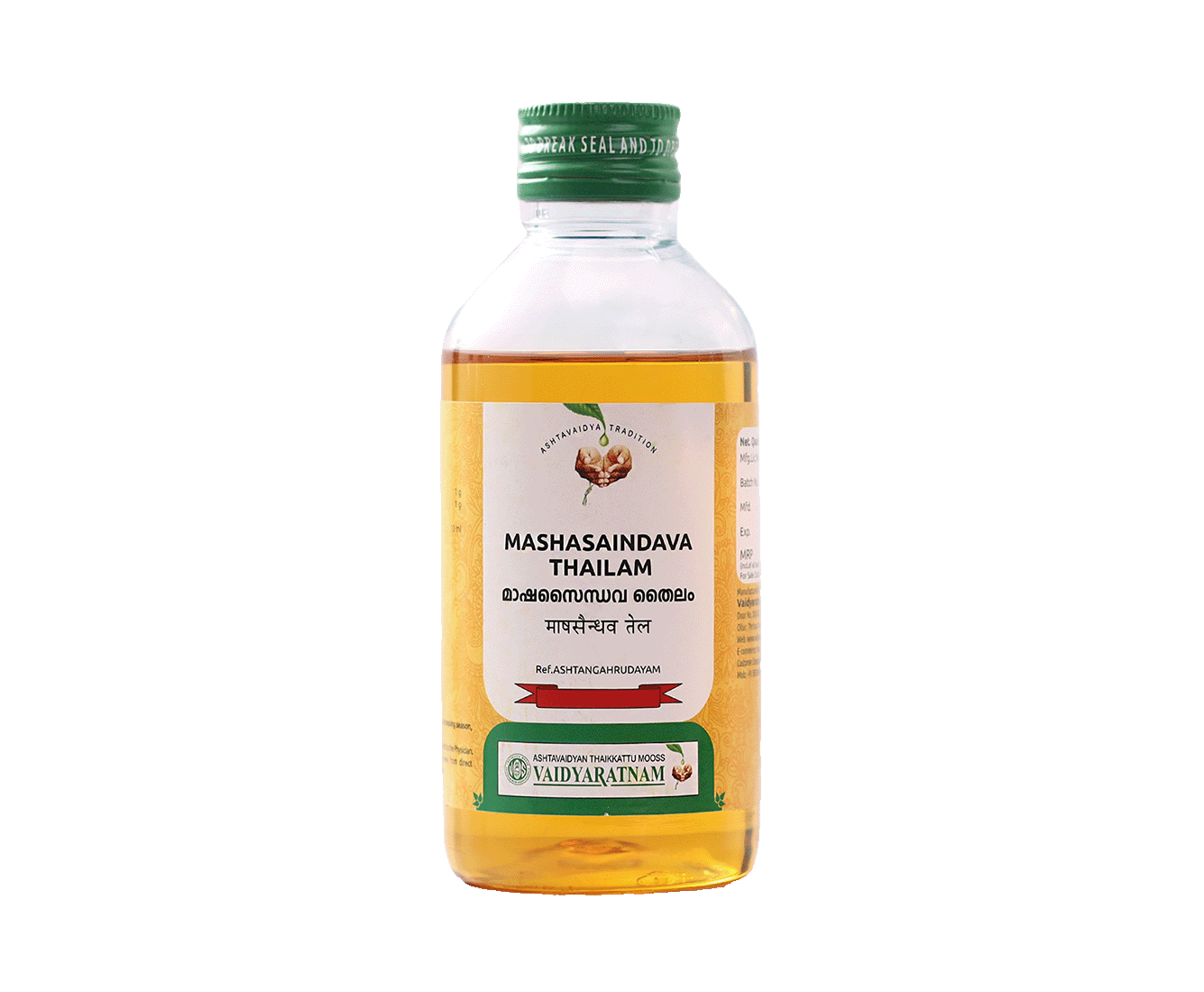 Vaidyaratnam Mashasaindhava Thailam Oil