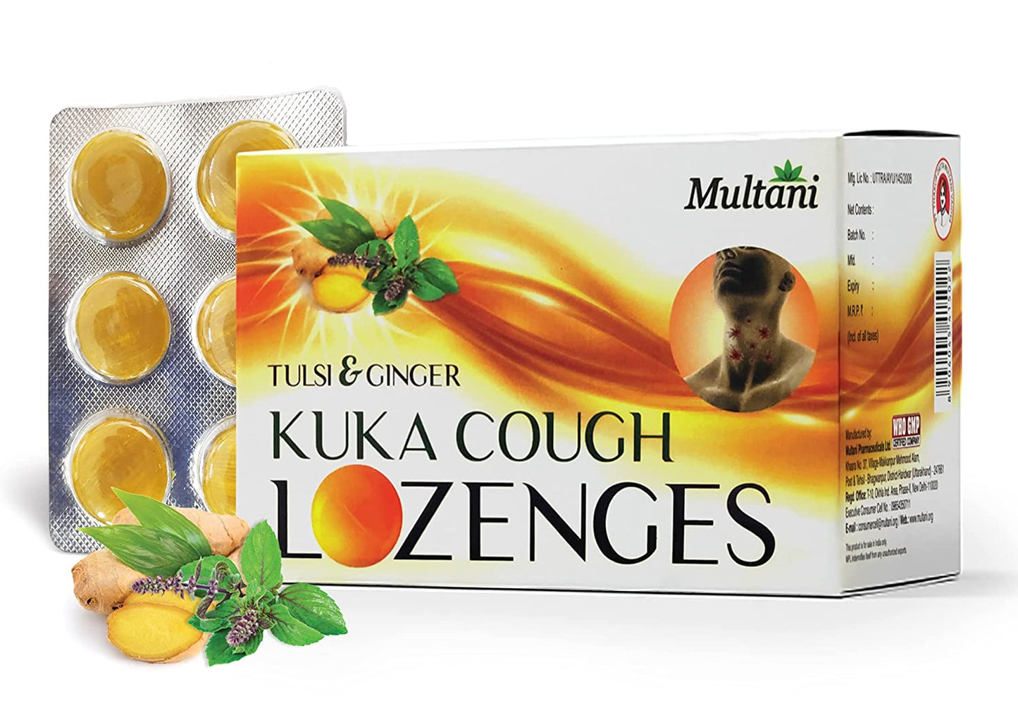 Multani Kuka Lozenges Tulsi Ginger Tablets