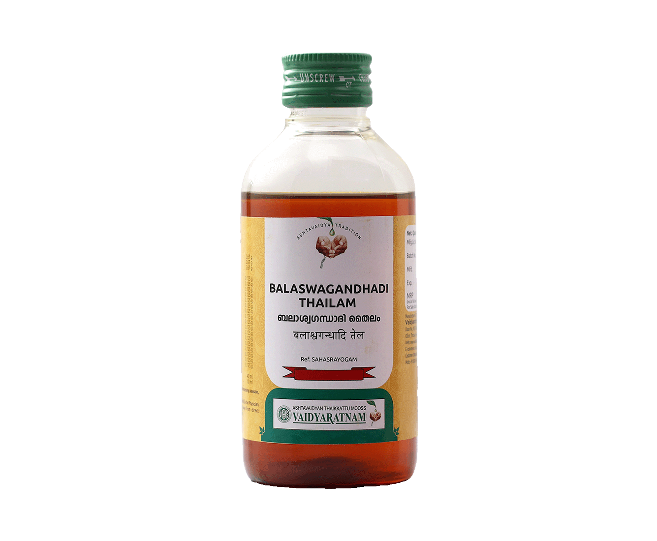Vaidyaratnam Balaswagandhadi Thailam Oil