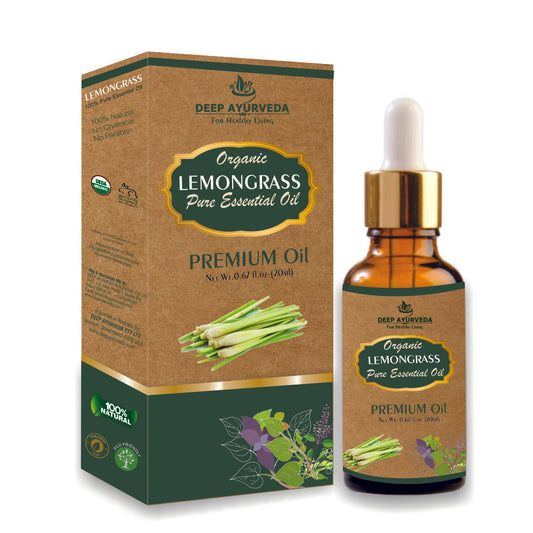 Deep Ayurveda Organic Lemongrass Pure Essential Oil