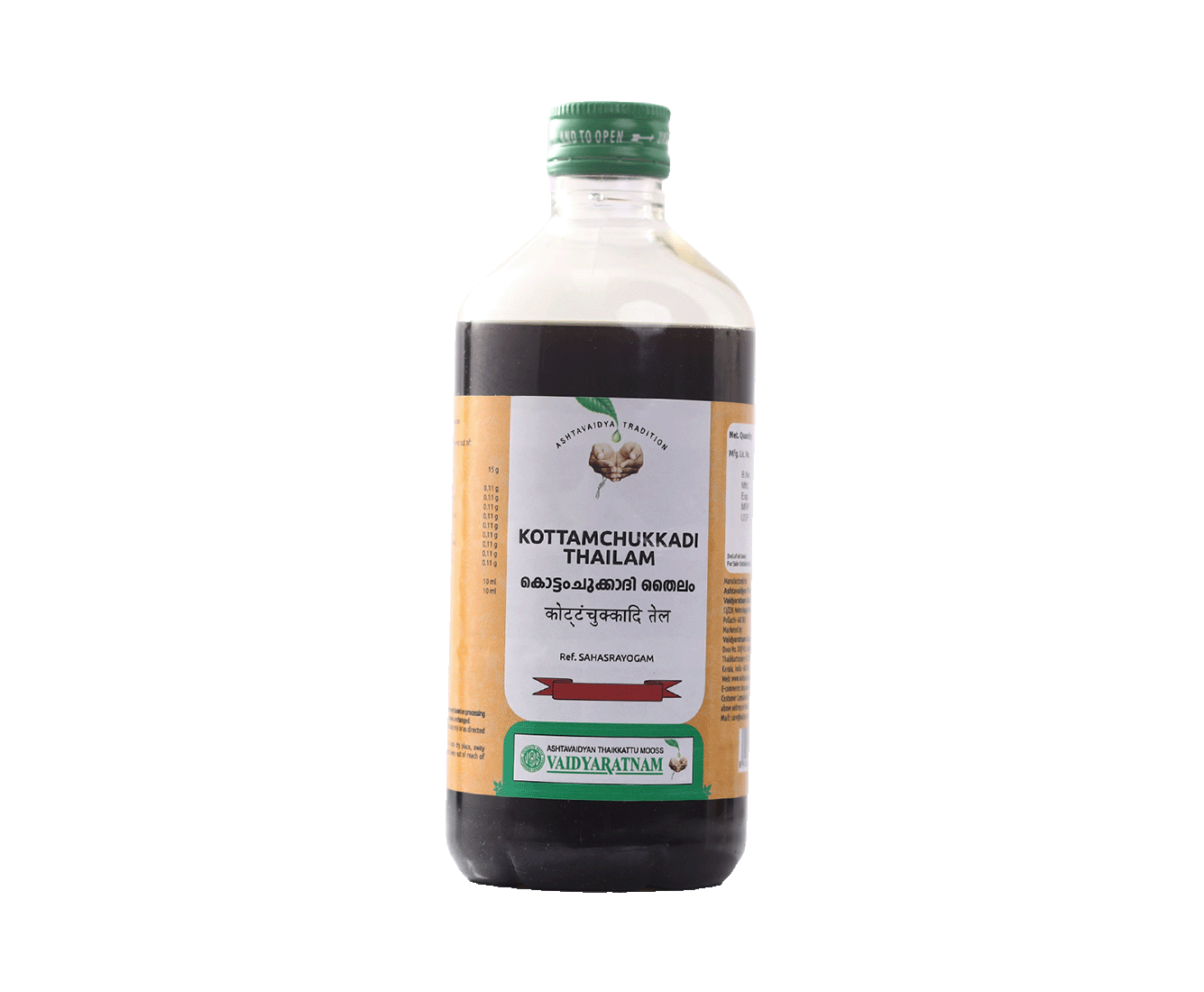 Vaidyaratnam Kottamchukkadi Thailam Oil