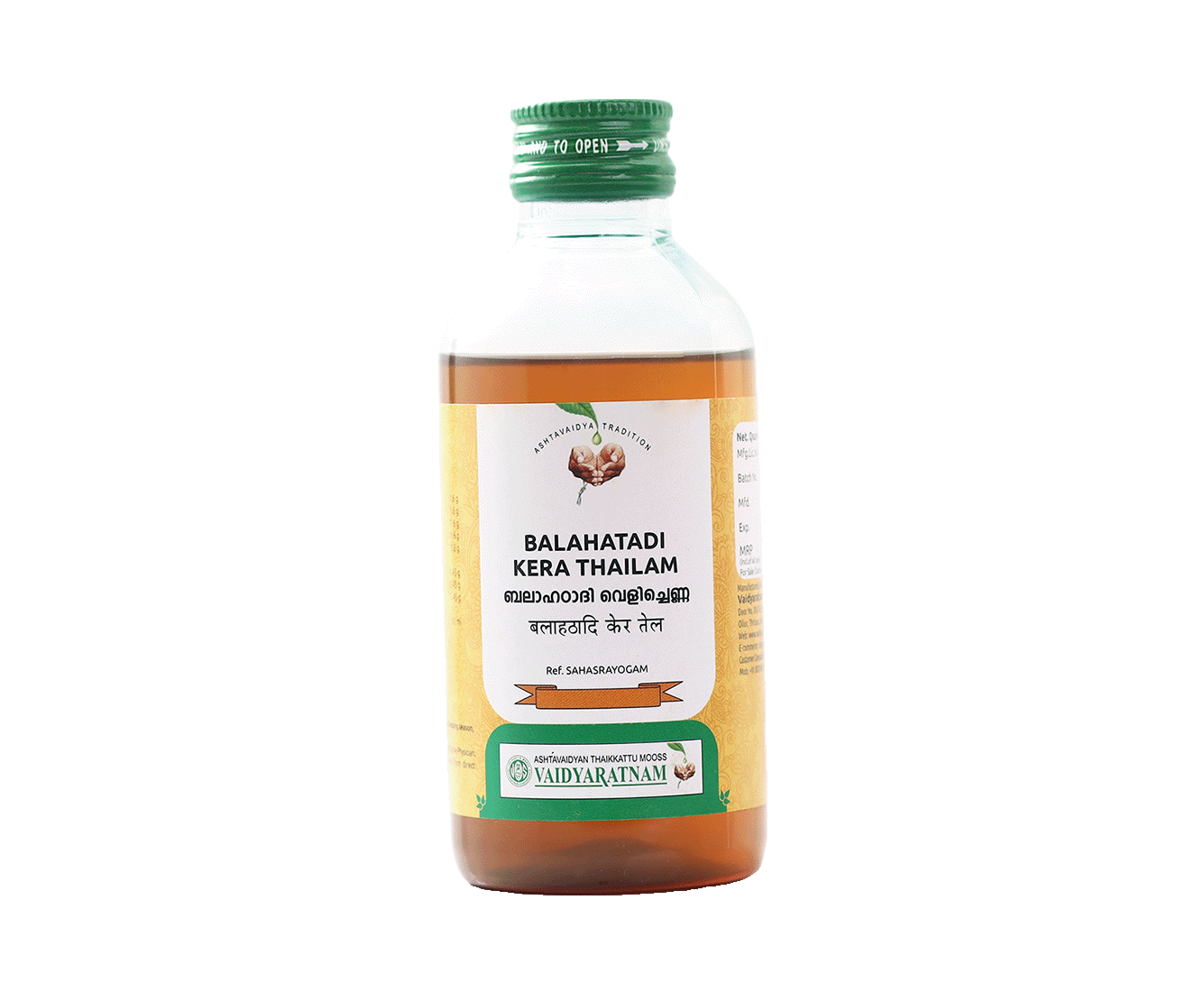 Vaidyaratnam Balahatadi Kera Thailam Oil
