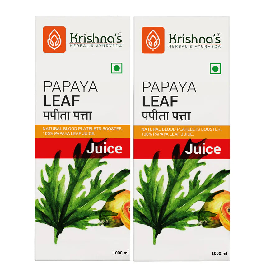 Krishna Herbal Papaya Leaf Juice Bottle of 1000 ML