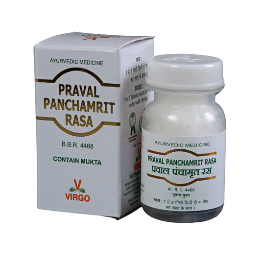 Virgo Praval Panchamrit Rasa Tablet Contain Mukta