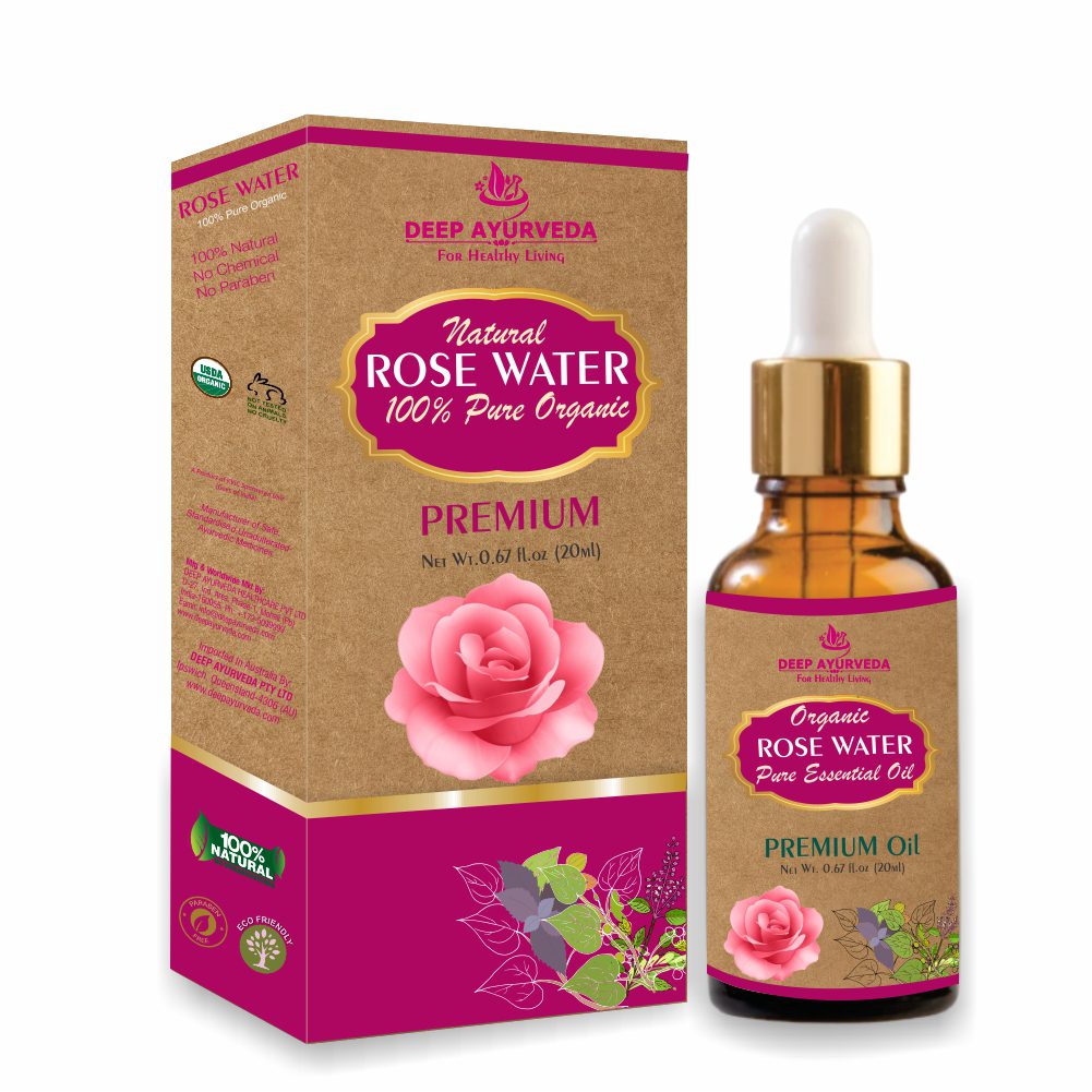 Deep Ayurveda Organic Rose Water Premium Oil