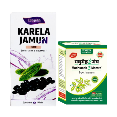 Tansukh Madhumeh Mantra Granules Karela Jamun Juice Diabetes Care Combo