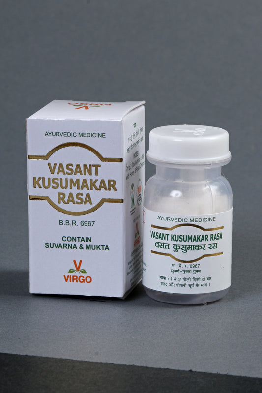 Virgo Vasant Kusumakar Rasa Tablet Contain Suvarna & Mukta