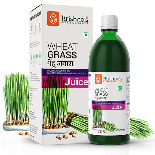 Krishna Herbal Wheatgrass Juice Bottle of 1000 ML