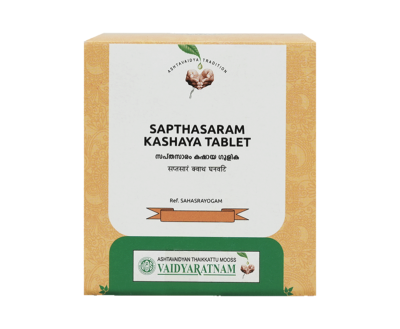 Vaidyaratnam Sapthasaram Kashaya Tablet