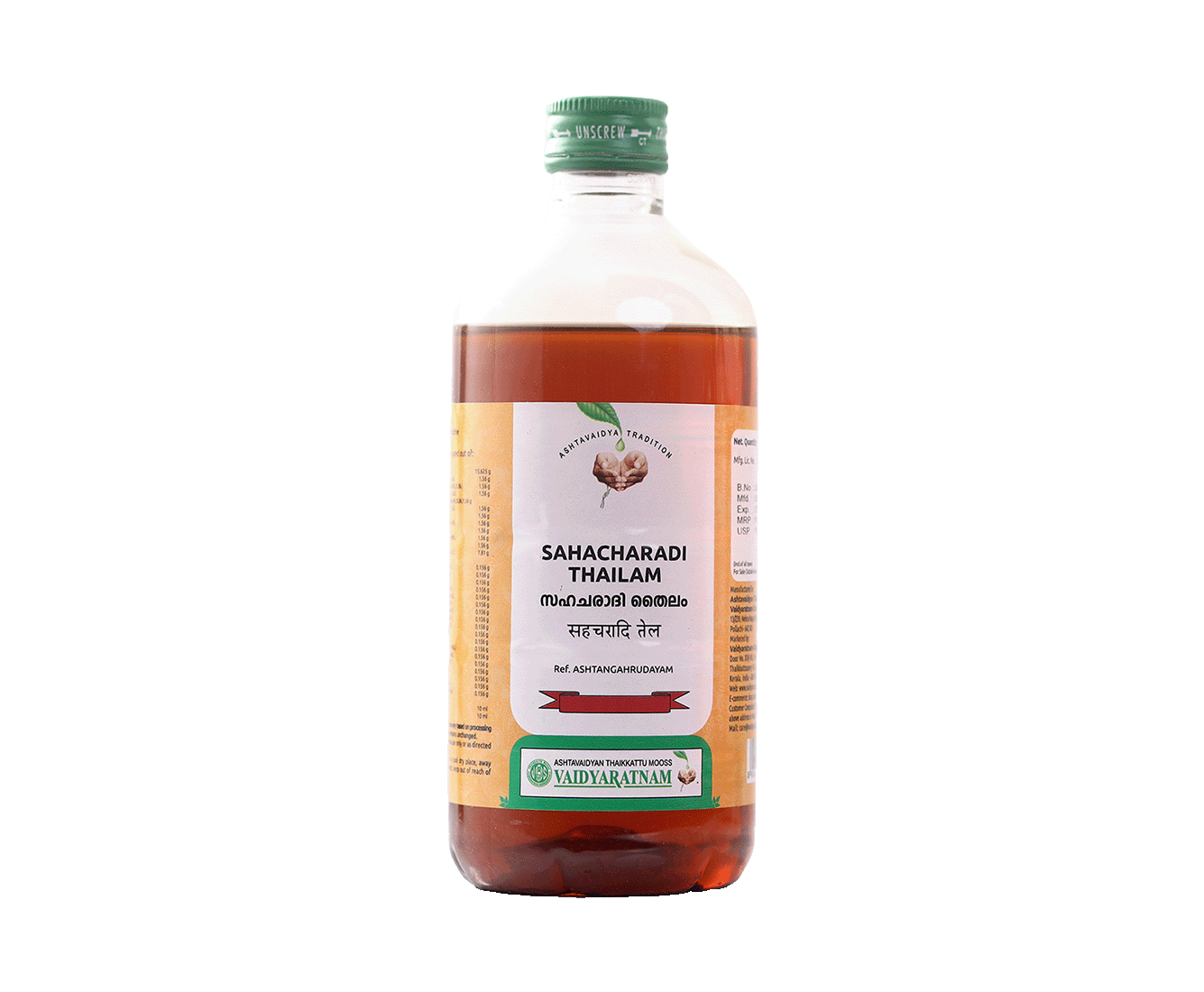 Vaidyaratnam Sahacharadi Thailam Oil