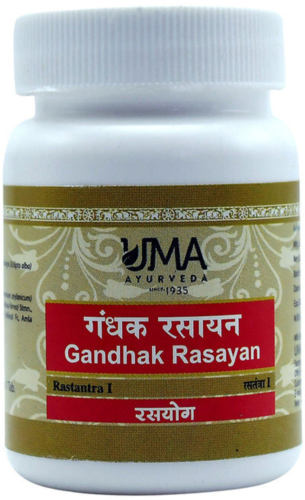Uma Ayurveda Gandhak Rasayan Tablets