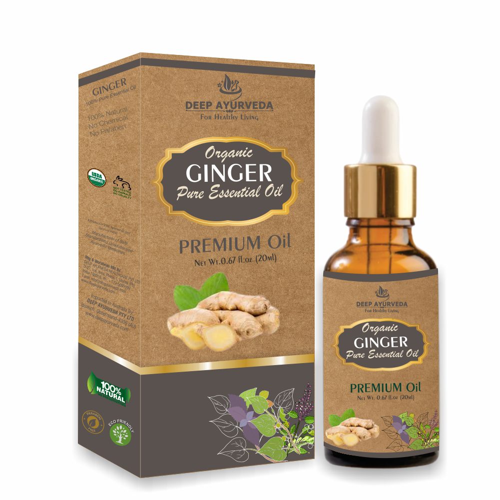 Deep Ayurveda Organic Ginger Pure Essential Oil